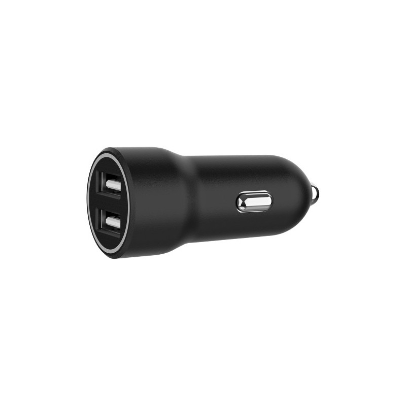 Ładowarka samochodowa USB 2-portowa, 3.1 A, czarna | PartsPC.pl
