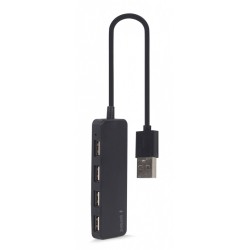 HUB USB 2.0 4-porty, czarny | PartsPC.pl