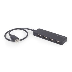 HUB USB 2.0 4-porty, czarny | PartsPC.pl
