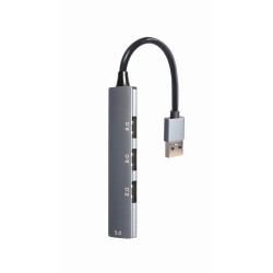 HUB USB 4-Porty (USB3 x 1, USB2 x 3), srebrny | PartsPC.pl
