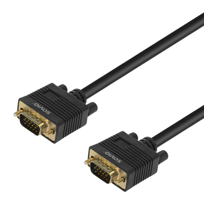 Kabel VGA (M) – VGA (M) Savio CL-202 ekranowany+2 feryty 1,8… | PartsPC.pl