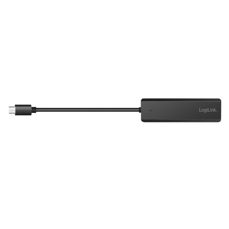 Hub USB-C, 4-porty 2x USB-A,2xUSB-C, czarny | PartsPC.pl