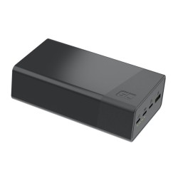 Powerbank 30 000mAh, 22.5W, 4 porty, czarny | PartsPC.pl