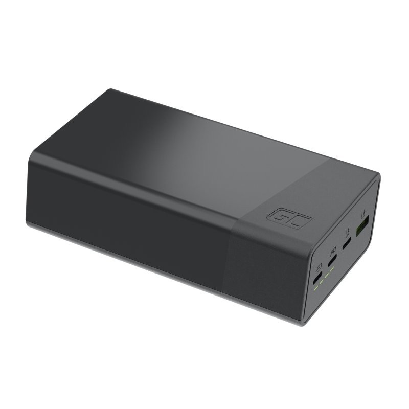 Powerbank 30 000mAh, 22.5W, 4 porty, czarny | PartsPC.pl