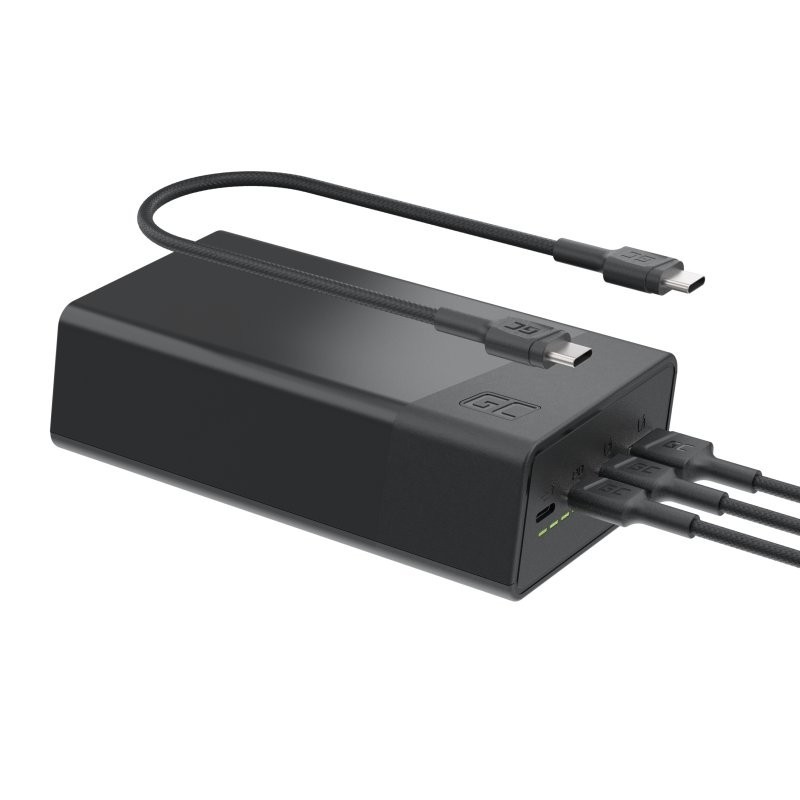Powerbank 30 000mAh, 22.5W, 4 porty, czarny | PartsPC.pl