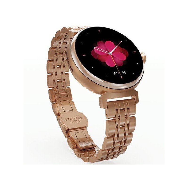 Smartwatch Aura Amoled damski różowo-złoty | PartsPC.pl