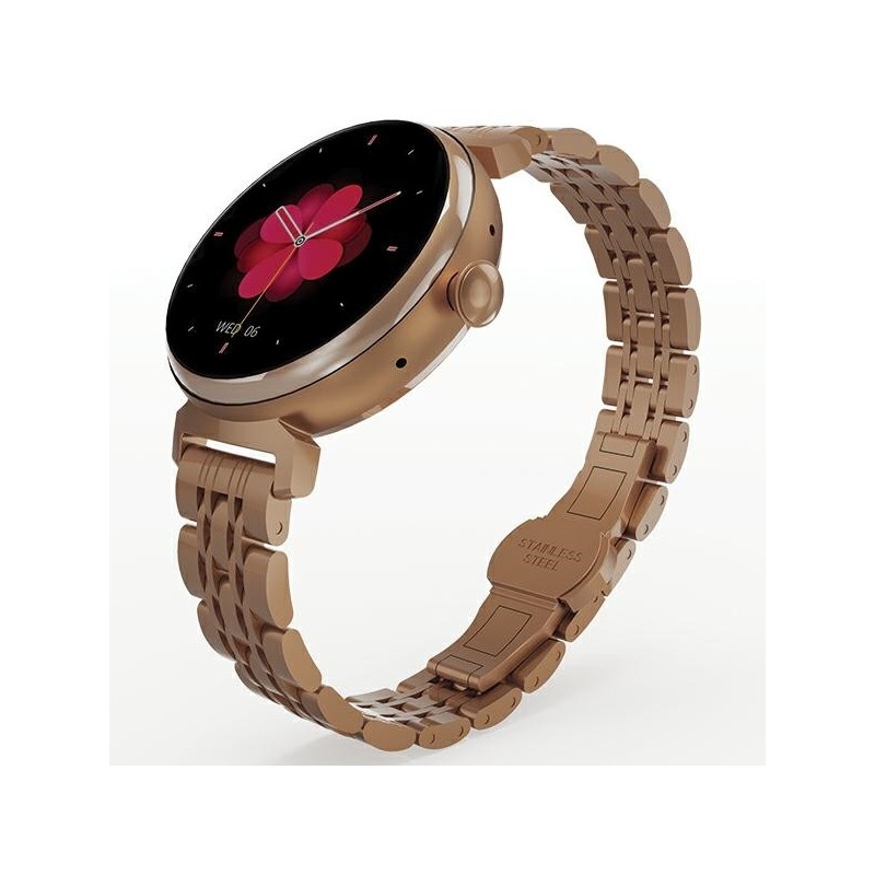 Smartwatch Aura Amoled damski różowo-złoty | PartsPC.pl