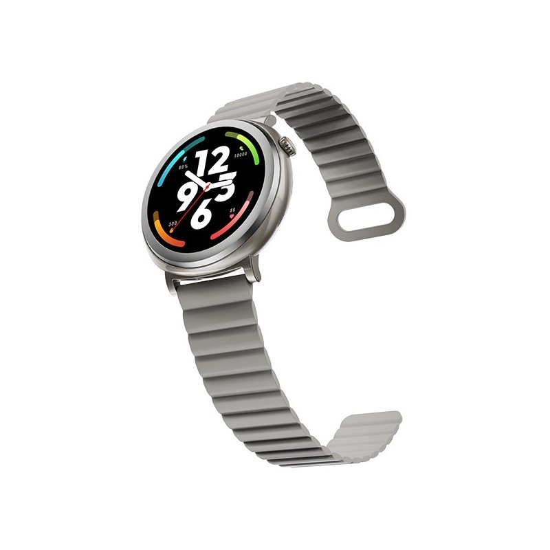 Smartwatch Aurora Amoled rozmowy AI srebrny | PartsPC.pl