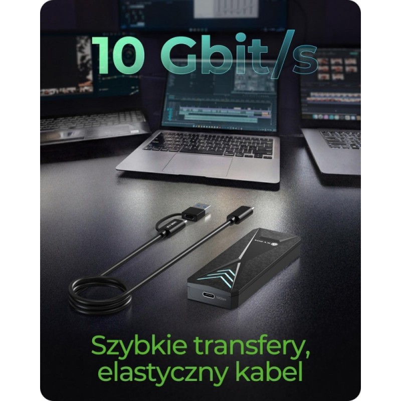 Obudowa dysku IB-1805ML-CU31 NVMe M.2 SSD, RGB oświetlenie | PartsPC.pl