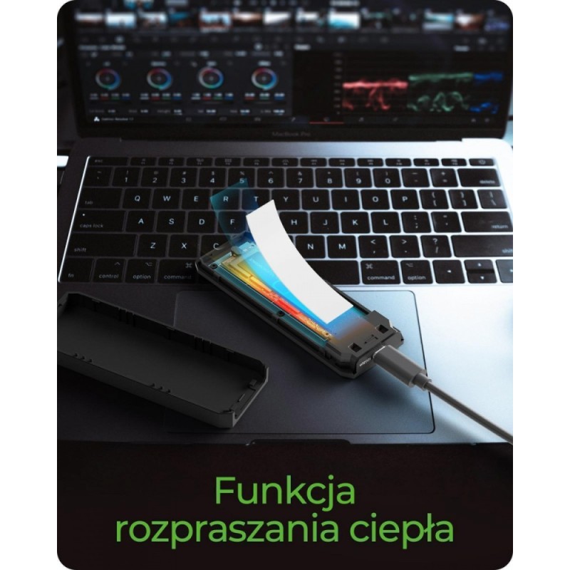 Obudowa dysku IB-1805ML-CU31 NVMe M.2 SSD, RGB oświetlenie | PartsPC.pl