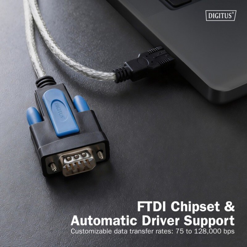 Kabel adapter DIGITUS USB 2.0 do RS232 (DB9), Chipset FTDI (… | PartsPC.pl