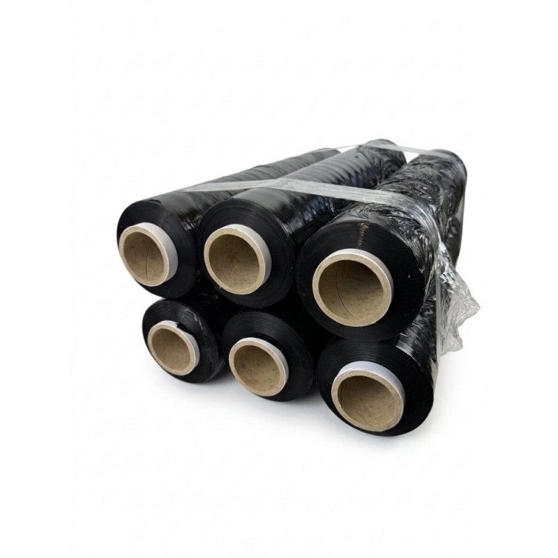 Folia stretch czarna 23mic 3,0kg x 6 BOX | PartsPC.pl