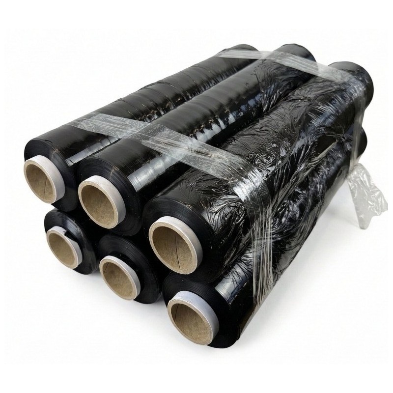 Folia stretch czarna 23mic 3,0kg x 6 BOX | PartsPC.pl