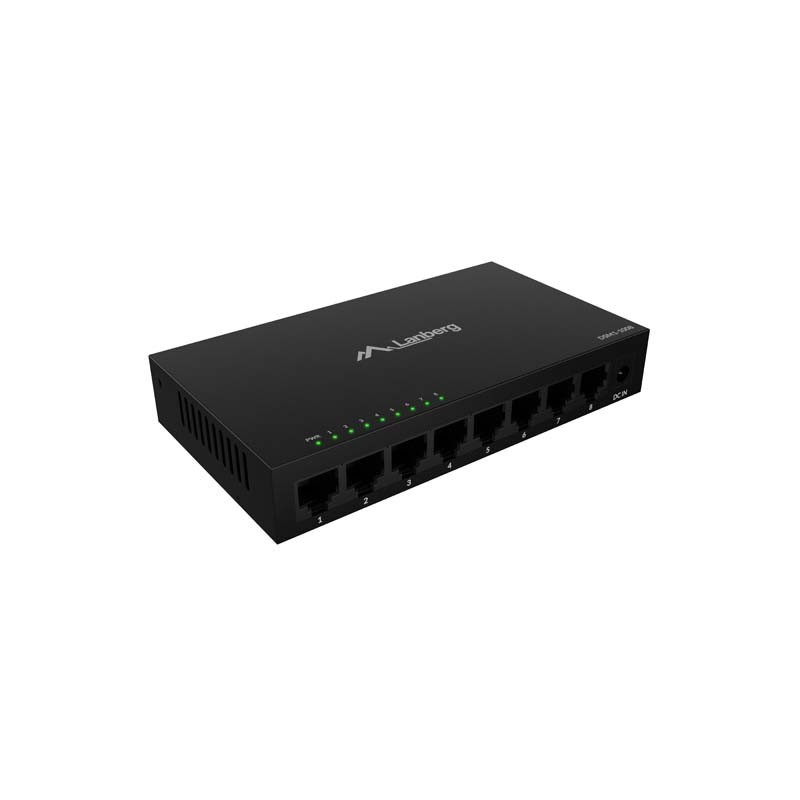 Switch niezarządzalny Lanberg 8x 1GB/s Gigabit Ethernet Desk… | PartsPC.pl