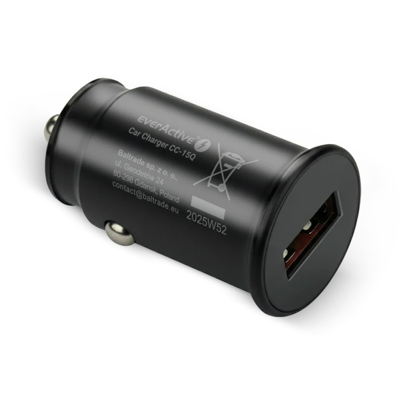 Ładowarka samochodowa everActive CC-15Q z gniazdem USB QC3.0… | PartsPC.pl