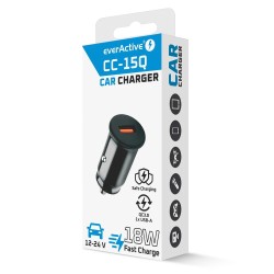 Ładowarka samochodowa everActive CC-15Q z gniazdem USB QC3.0… | PartsPC.pl