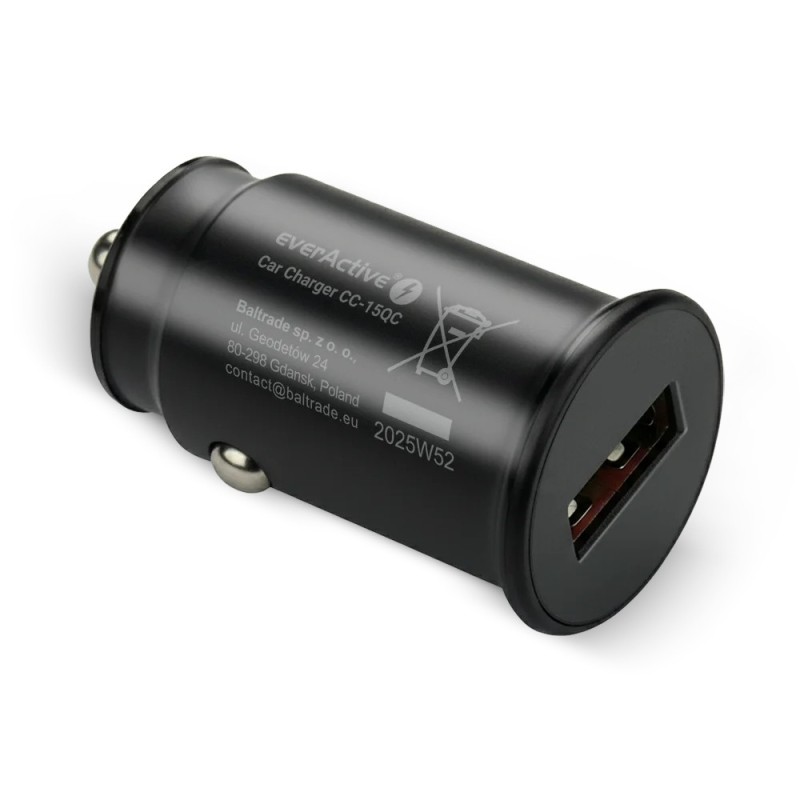 Ładowarka samochodowa everActive CC-15QC z gniazdem USB QC3.… | PartsPC.pl