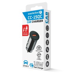 Ładowarka samochodowa everActive CC-15QC z gniazdem USB QC3.… | PartsPC.pl