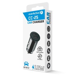 Ładowarka samochodowa everActive CC-25 2X USB 12W | PartsPC.pl
