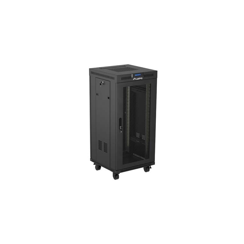 Szafa instalacyjna Rack Lanberg stojąca 19" 24U 600x600 czar… | PartsPC.pl