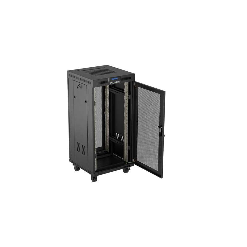 Szafa instalacyjna Rack Lanberg stojąca 19" 24U 600x600 czar… | PartsPC.pl