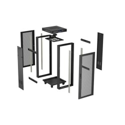 Szafa instalacyjna Rack Lanberg stojąca 19" 24U 600x600 czar… | PartsPC.pl