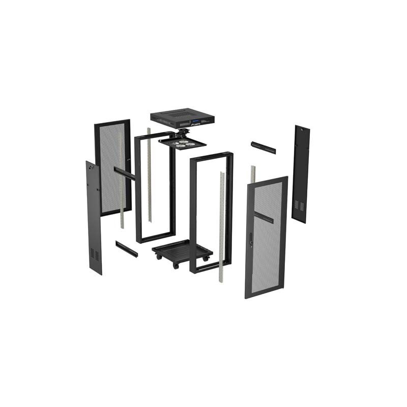 Szafa instalacyjna Rack Lanberg stojąca 19" 24U 600x600 czar… | PartsPC.pl