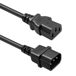 Kabel zasilający Qoltec IEC C13 | C14 | 3*0.75mm2 | 2m | PartsPC.pl