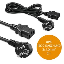 Kabel zasilający Qoltec wtyczka kątowa SCHUKO CEE 7/7 (E/F) … | PartsPC.pl