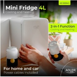 Mini lodówka 4l biała AD 8084 | PartsPC.pl