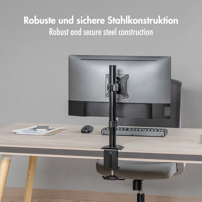 Uchwyt na monitor 17-32 ', 9kg max, czarny | PartsPC.pl