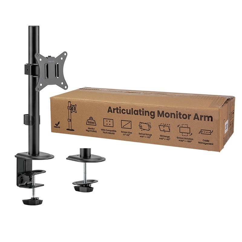 Uchwyt na monitor 17-32 ', 9kg max, czarny | PartsPC.pl