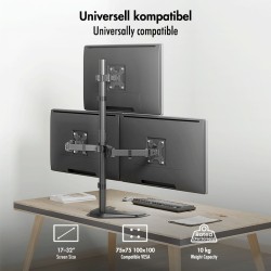 Uchwyt na 3 monitory, 17-32 cale, max 10kg na ramie | PartsPC.pl