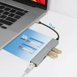 HUB USB3.2 3xUSB-A, 1x RJ45 Gigabit Ethernet | PartsPC.pl