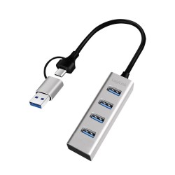 Hub USB3.0 4-porty USB- A 5Gbit/s | PartsPC.pl