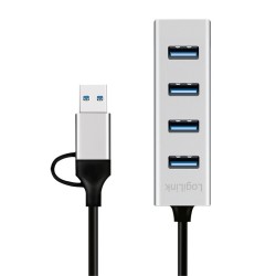 Hub USB3.0 4-porty USB- A 5Gbit/s | PartsPC.pl
