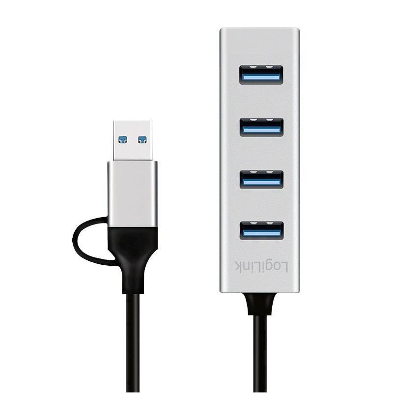 Hub USB3.0 4-porty USB- A 5Gbit/s | PartsPC.pl