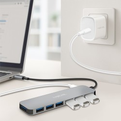 Hub 7 portów USB3.2 USB-A, 5 Gbps, 20W PD | PartsPC.pl