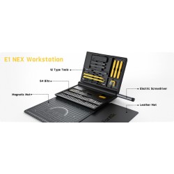 Wkrętak akumulatorowy E1 Nex Workstation, zestaw | PartsPC.pl
