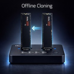 Stacja dokująca Qoltec dysków SSD M.2 NVMe | PCIe | PartsPC.pl