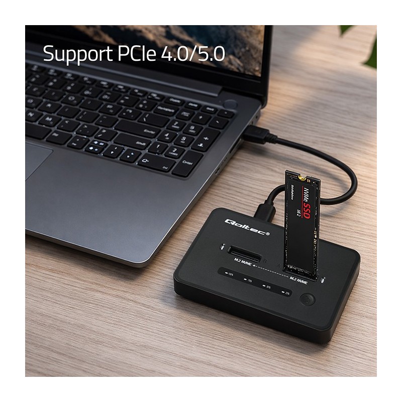 Stacja dokująca Qoltec dysków SSD M.2 NVMe | PCIe | PartsPC.pl