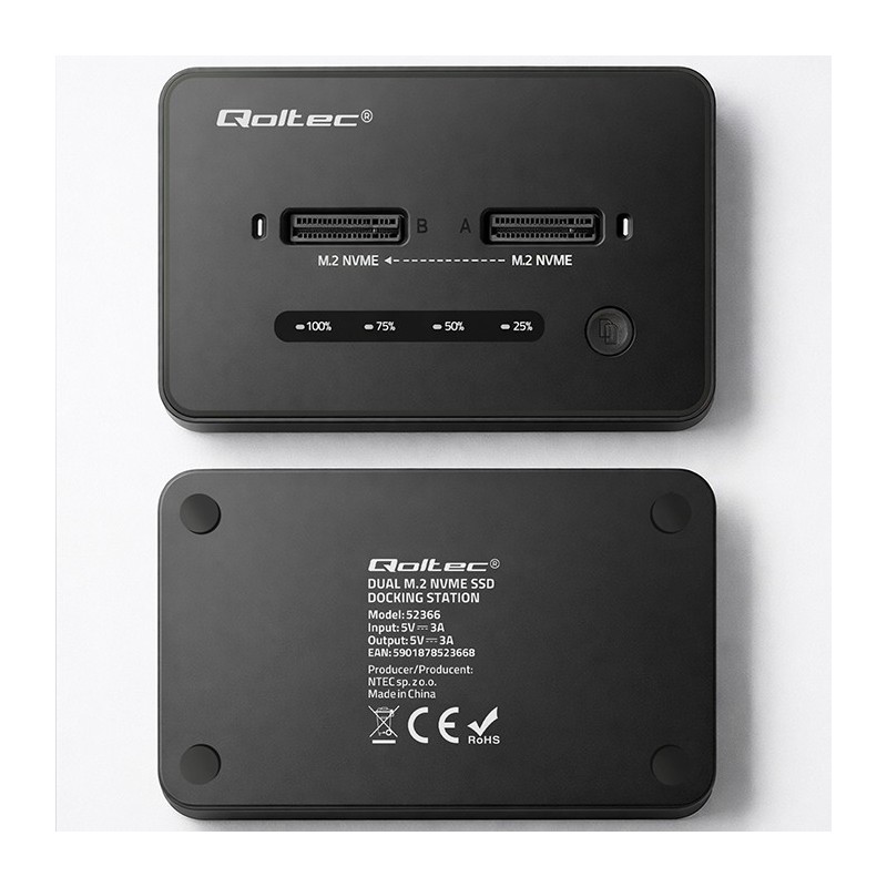 Stacja dokująca Qoltec dysków SSD M.2 NVMe | PCIe | PartsPC.pl