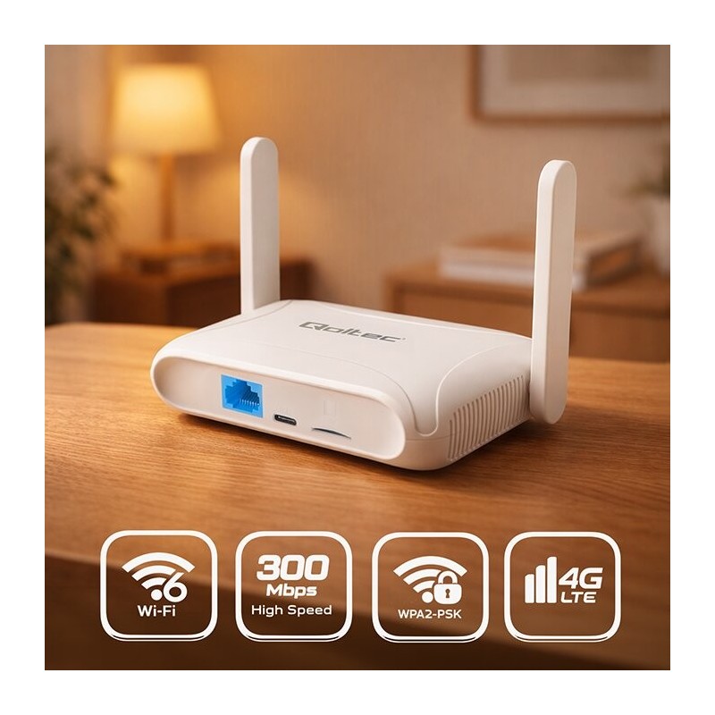 Router Qoltec 4G LTE WiFi6 | PartsPC.pl