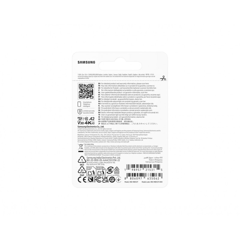 Karta pamięci MB-MB512T/WW T7 microSD 512GB | PartsPC.pl
