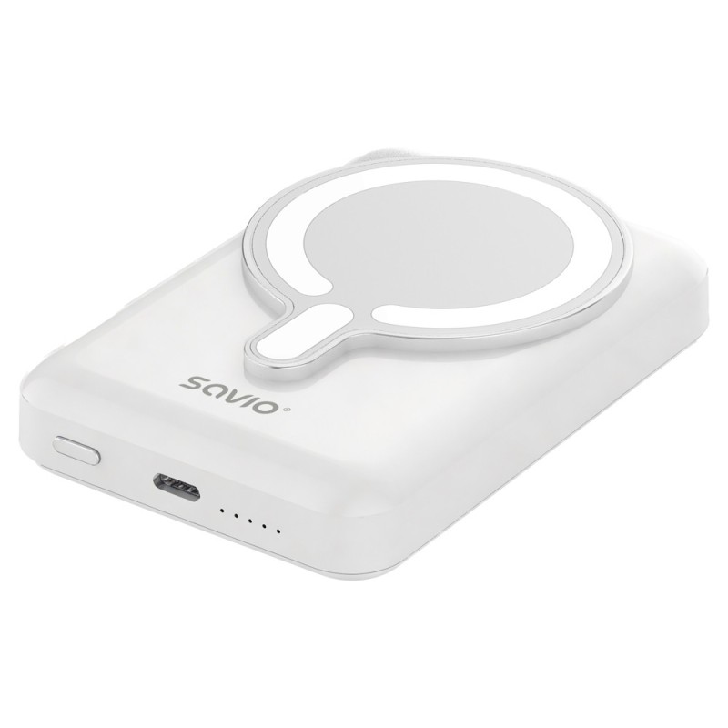 Powerbank SAVIO BA-13 10000 mAh biały | PartsPC.pl