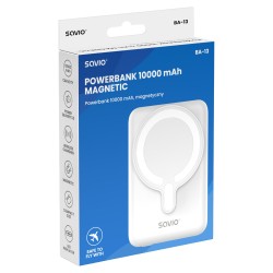 Powerbank SAVIO BA-13 10000 mAh biały | PartsPC.pl
