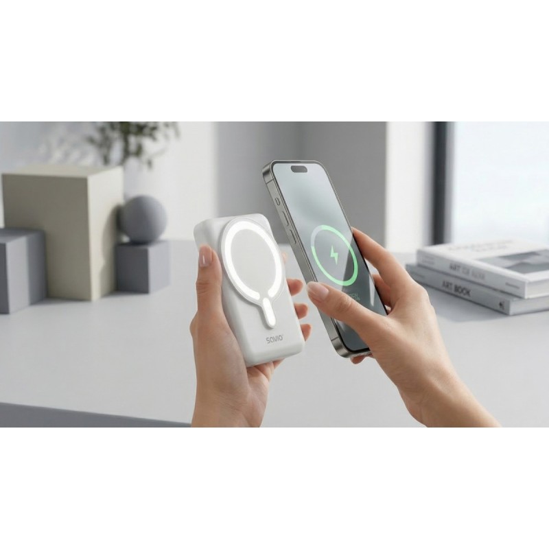 Powerbank SAVIO BA-13 10000 mAh biały | PartsPC.pl