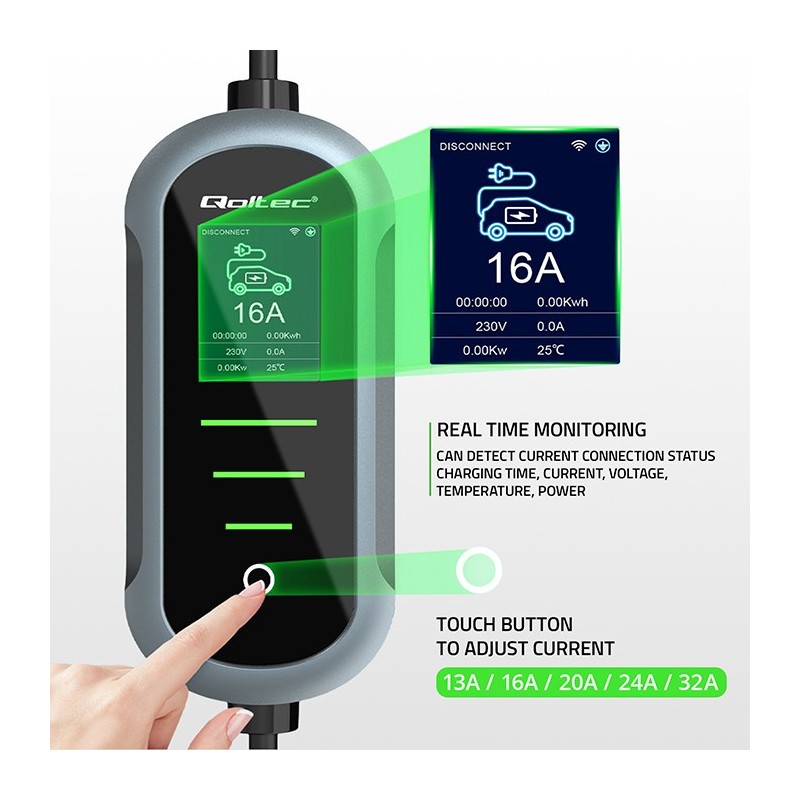 Ładowarka Qoltec do samochodu elektrycznego 7kW | 230V | CEE… | PartsPC.pl