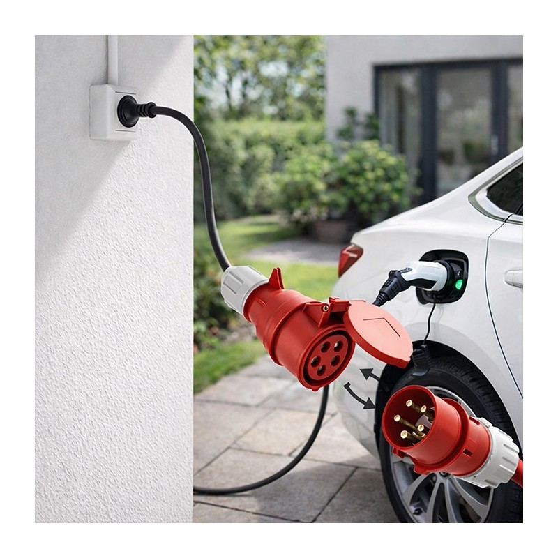 Adapter  Qoltec do ładowarek EV | gniazdo CEE 16A 5P | 400V … | PartsPC.pl