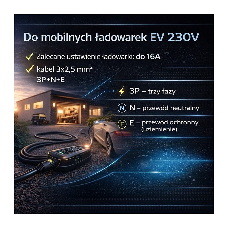 Adapter  Qoltec do ładowarek EV | gniazdo CEE 16A 5P | 400V … | PartsPC.pl